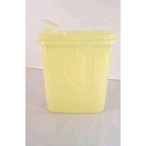 Vintage Tupperware Yellow Beverage Buddy Base 792-2 W/ Lid 793-3